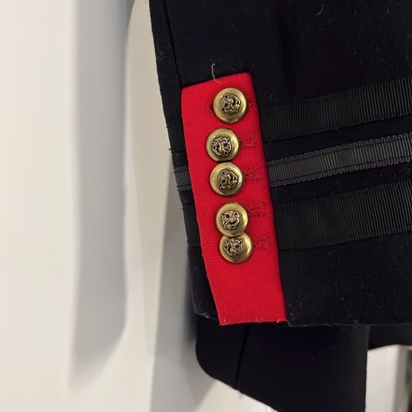 Zara dark navy blue/ red accent/ gold buttons - Picture 3 of 9